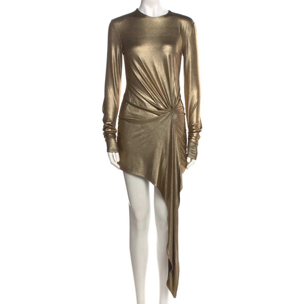 Ronny Kobo Haddasah Dress-Gold dress